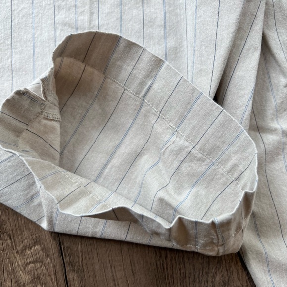 2/$15 Lee 16P just below the waist khaki pinstripe bermuda shorts cotton blend - Picture 6 of 8